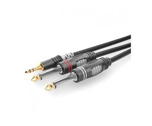 Sommer Cable HBA-3S62-0090 Audio Cable Black 0.90m 3.5mm to 2x 6.3...
