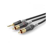 Sommer Cable HBA-3SC2-0600 Audio Cable Black 2x RCA phono to 3.5mm...