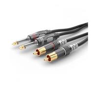 Sommer Cable HBA-62C2-0600 Audio Cable 2x Jack to 2x RCA Black 6m
