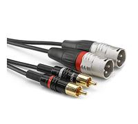 Sommer Cable HBP-M2C2-0150 Audio Adapter Cable [2x RCA Male to 2x XLR Male 3-Pin Plug] 1.50 m Black