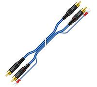 Sommer Cable SS81-0100 1 m Phono Turntable Cable with Earthing Wire Stereo, 2 x 0.35 mm, RCA HI-CM06-NTL + HI-CM06-RED