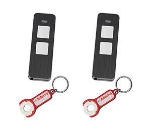 Sommer Pearl Twin 2-Command Hand-Held Transmitter 868Mhz S10019-00001 SOMloq2 (Pack of 2) + 2 ADAMS Keyring/Shopping Chip