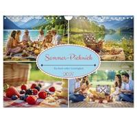 Sommer-Picknick (Wandkalender 2027 DIN A4 quer), CALVENDO Monatskalender: Leichtigkeit zum Ausbreiten, eine Decke im Gras, warmes Licht auf der Haut, ein Korb voller kleinen Genüsse.