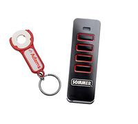 Sommer, SOMloq2 Pearl 4018 Hand Transmitter 868 MHz Black / Red + 1 Adams Key Fob / Shopping Chip