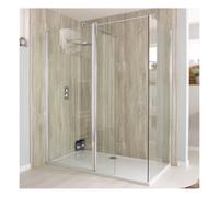 Sommer Walk In Shower Enclosure 2 Panels With Optional Return Panel & Tray 300mm Return Panel: Not Required, Enclosure Size (mm): 1400 x 760, Sho