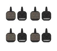 SOMMET 4 pairs Resin and Semi-Metallic Disc Brake Pads fit for Tektro IO/Novela/Aquila/Old Gemini/HYDRAULIC/MECHANICAL N11.11