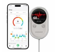 SOMNDEEP Non-Wearable Smart Sleep Tracker, Heart Rate & Breathing Pattern Tracking, Contactless Radar Sleep Quality Monitor, Daily Report and Suggestion, Sleep Trend Tracking Device for Adult