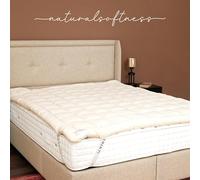 Somnhavn Organic Merino Wool Mattress Topper, 100% Natural Wool, Hypoallergenic, Soft & Thick Bed Topper for All Seasons Handmade & Eco-Friendly, 100% Natural Luxurious Extra Comfort (90x200)