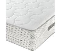 Somnior 28CM Deep Medium Firm Memory Foam Pocket Sprung Mattress, 7 Zone Comfort & Support Alovera Mattress in White | Size: Small Single Somnior White Small Single