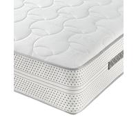Somnior 28CM Deep Medium Firm Memory Foam Pocket Sprung Mattress, 7 Zone Comfort & Support Alovera Mattress in White | Size: King