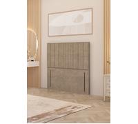 Somnior Alexas 54" Floor Standing Headboard Plush Velvet in Beige | Size: Double Somnior Beige Double