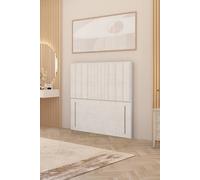 Somnior Alexas 54" Floor Standing Headboard Plush Velvet in Ivory | Size: Small Single