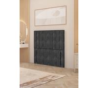 Somnior Alexas 54" Floor Standing Headboard Tweed Fabric in Charcoal | Size: King Somnior Charcoal King