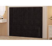 Somnior Austin Plush Velvet 54" Floor Standing Upholstered Divan Headboard in Black | Size: Single