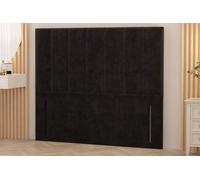 Somnior Austin Plush Velvet 54" Floor Standing Upholstered Divan Headboard in Black | Size: Super King Somnior Black Super King