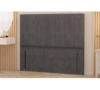 Somnior Austin Plush Velvet 54" Floor Standing Upholstered Divan Headboard in Dark Grey | Size: Single