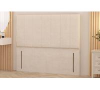 Somnior Austin Plush Velvet 54" Floor Standing Upholstered Divan Headboard in Ivory | Size: Single Somnior Ivory Single