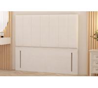 Somnior Austin Plush Velvet 54" Floor Standing Upholstered Divan Headboard in White | Size: King Somnior White King