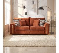 Somnior Beds Deco Arch 3 Seater Sofa Apricot Sherpa Columbus Fabric, Made In The Uk
