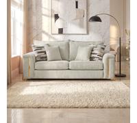 Somnior Beds Deco Arch 3 Seater Sofa Ice Sherpa Columbus Fabric, Made In The Uk
