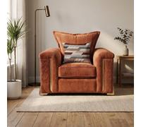 Somnior Beds Deco Arch Armchair Apricot Sherpa Columbus Fabric, Made In The Uk