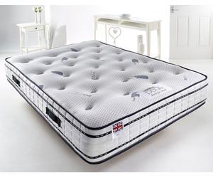 Somnior Beds Silvercare 25Cm Hybrid Bonnell Spring Tufted Medium Feel Mattress 5Ft King Size Mattress