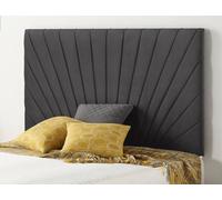 Somnior Beds Somnior 3Ft Platinum Single 32 Inches Plush Black Headboard With Wooden Struts