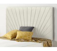 Somnior Beds Somnior 3Ft Platinum Single 32 Inches Plush Ivory Headboard With Wooden Struts