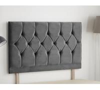 Somnior Beds Somnior 3Ft Ziggy Single 32 Inches Plush Charcoal Headboard With Wooden Struts