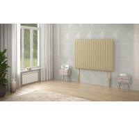Somnior Beds Somnior 4Ft Eleanor Small Double 32 Inches Wheat Linen Headboard With Wooden Struts