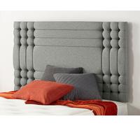 Somnior Beds Somnior 4Ft Flexby Small Double 32 Inches Silver Linen Headboard With Wooden Struts