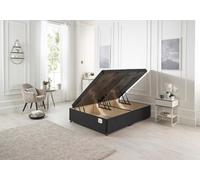 Somnior Beds Somnior 4Ft Millbank Ottoman Bed-Side Opening-Black Plush