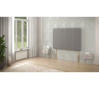 Somnior Beds Somnior 4Ft6 Eleanor Double 32 Inches Grey Linen Headboard With Wooden Struts