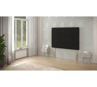 Somnior Beds Somnior 4Ft6 Eleanor Double 32 Inches Plush Black Headboard With Wooden Struts