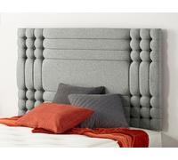 Somnior Beds Somnior 4Ft6 Flexby Double 32 Inches Tweed Grey Headboard With Wooden Struts