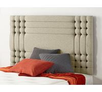 Somnior Beds Somnior 4Ft6 Flexby Double 32 Inches Wheat Linen Headboard With Wooden Struts
