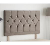Somnior Beds Somnior 4Ft6 Ziggy Double 32 Inches Plush Silver Headboard With Wooden Struts