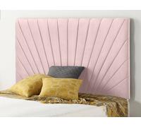 Somnior Beds Somnior 5Ft Platinum King 32 Inches Plush Pink Headboard With Wooden Struts