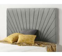 Somnior Beds Somnior 5Ft Platinum King 32 Inches Silver Linen Headboard With Wooden Struts