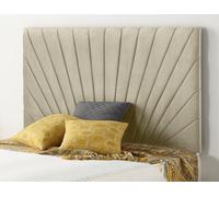 Somnior Beds Somnior 5Ft Platinum King 32 Inches Wheat Linen Headboard With Wooden Struts