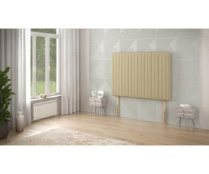 Somnior Beds Somnior 6Ft Eleanor Super King 32 Inches Wheat Linen Headboard With Wooden Struts