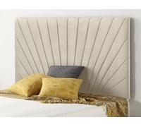 Somnior Beds Somnior 6Ft Platinum Super King 32 Inches Tweed Natural Headboard With Wooden Struts