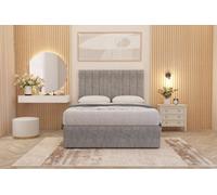 Somnior Beds Somnior Alexas Divan Bed Set With Midnight Pocket Sprung Mattress And Headboard Grey Tweed