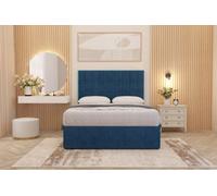 Somnior Beds Somnior Alexas Divan Bed Set With Midnight Pocket Sprung Mattress And Headboard Navy Plush