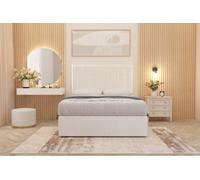 Somnior Beds Somnior Alexas Divan Bed Set With Midnight Pocket Sprung Mattress And Headboard White Plush