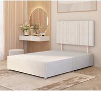 Somnior Beds Somnior Alexas Plush Velvet 2Ft6 Small Single Divan Bed Base With Upholstered Headboard Ivory