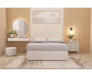 Somnior Beds Somnior Austin Divan Bed Set With Midnight Pocket Sprung Mattress And Headboard Ivory Plush