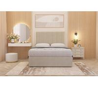 Somnior Beds Somnior Austin Divan Bed Set With Midnight Pocket Sprung Mattress And Headboard Natural Tweed