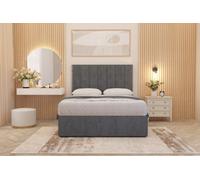 Somnior Beds Somnior Austin Divan Bed Set With Midnight Pocket Sprung Mattress And Headboard Silver Plush