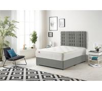 Somnior Beds Somnior Bliss Linen Silver 3Ft Memory Foam Divan Bed With Mattress & Headboard - Single